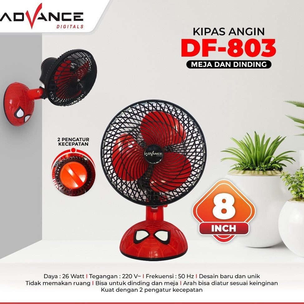 Kipas angin duduk dan gantung DF803 Spiderman / GARANSI RESMI KIPAS ANGIN DF803