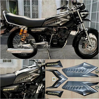 Striping motor / Les tangki RX KING NEW 2008 Hitam + Emblem Komplit