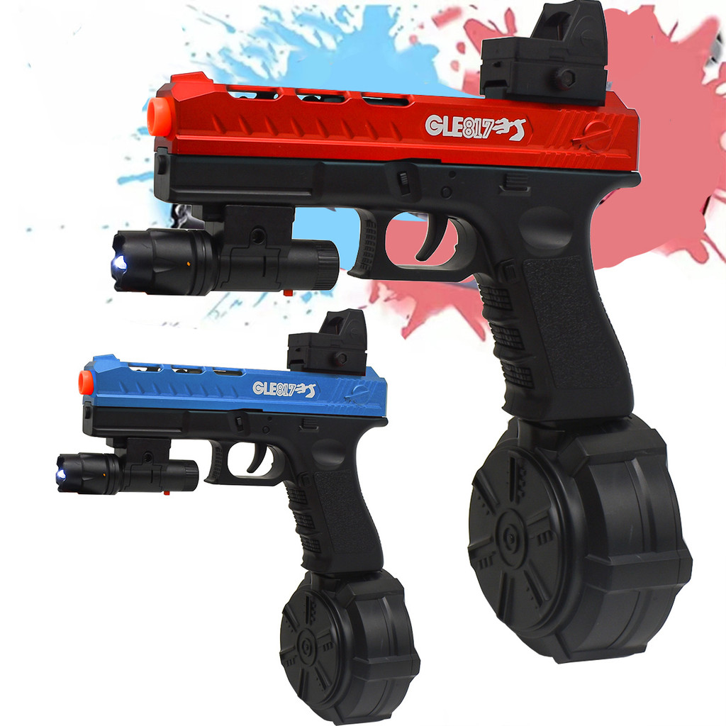 2 in 1 Automatic Shooting Splash Ball Airsoft Electric Christmas Toy Gun Water Ball Weapon Pistol Ou