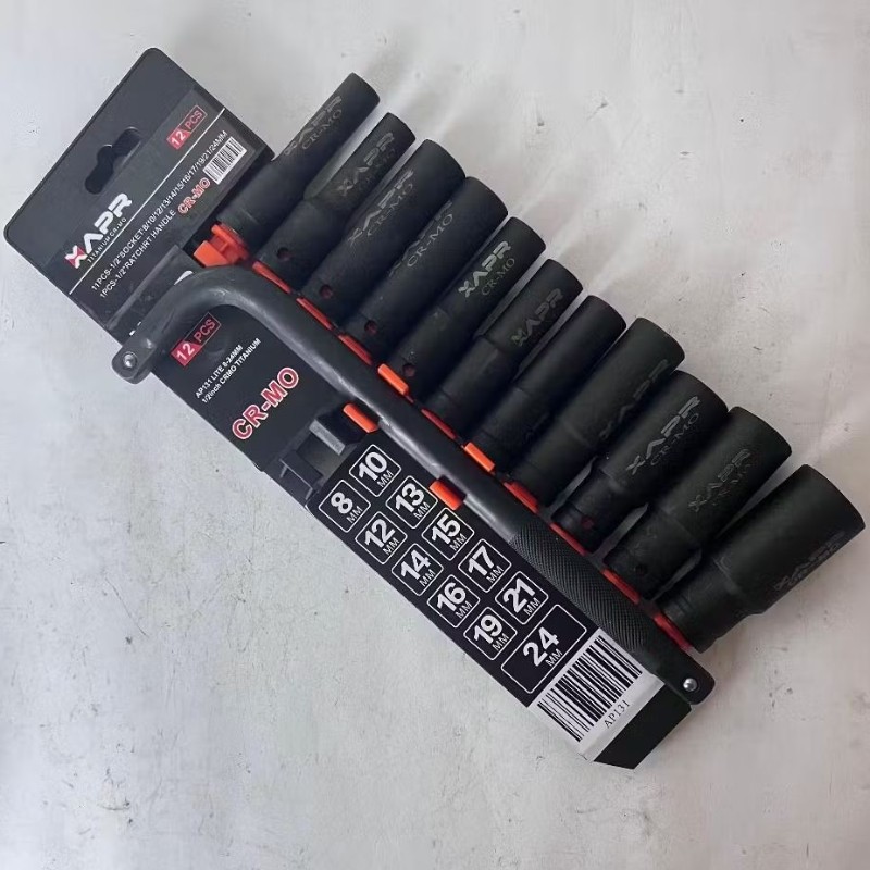 AutoMaxx Jaya APR Kunci sock 1/2inch mata sok 8mm sampai 24mm AP131 lite APR cr-mo xapr soket set