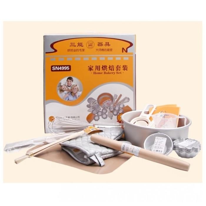 NEW PRODUK Sanneng SN4995 - Home Bakery Set / Baking Starter Kit Complete 23pcs - Warna TERLARIS