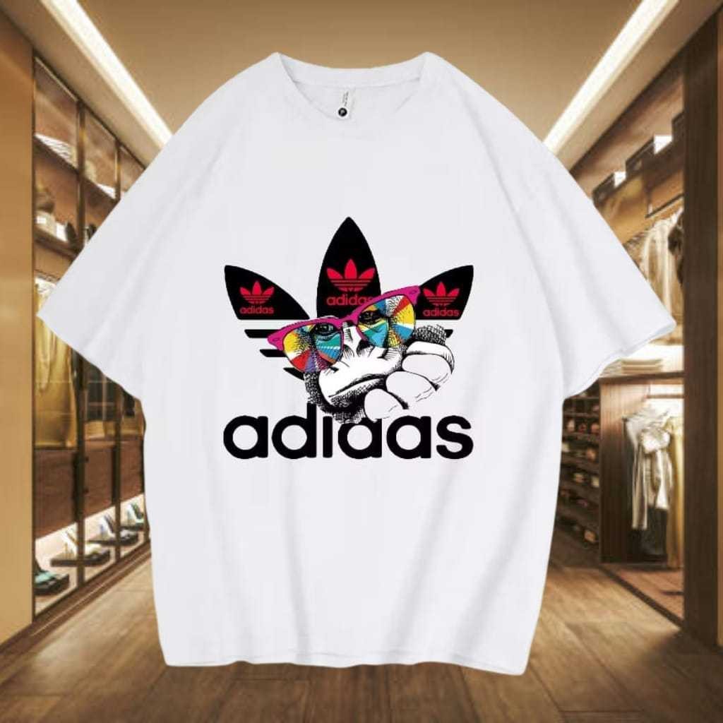 S 【Kaos Distro Pria】 Kaos Pria Distro ADID4S Kaos Graphic kaos hitam kaos putih kaos Distro Cotton C