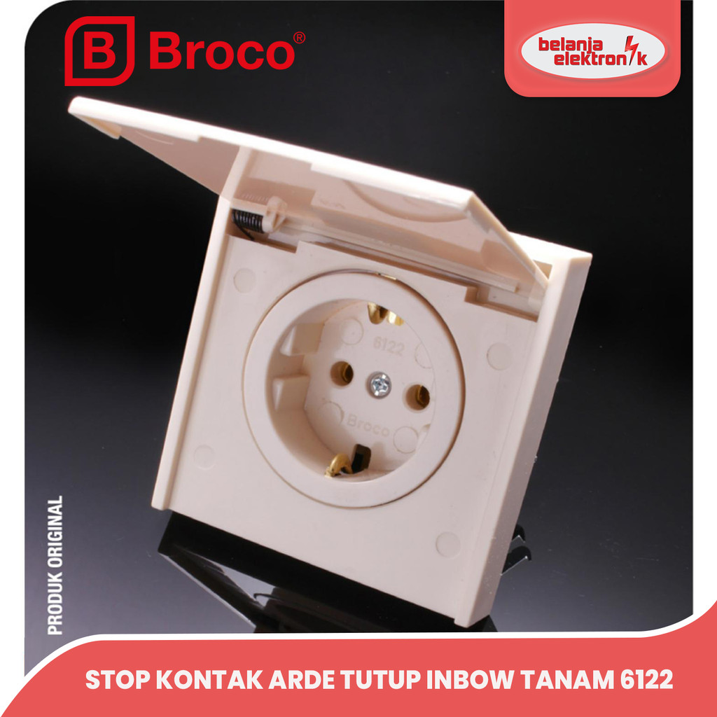 BROCO STOP KONTAK ARDE TUTUP PENUTUP BROCO NEW GEE INBOW TANAM 6122 1 LUBANG