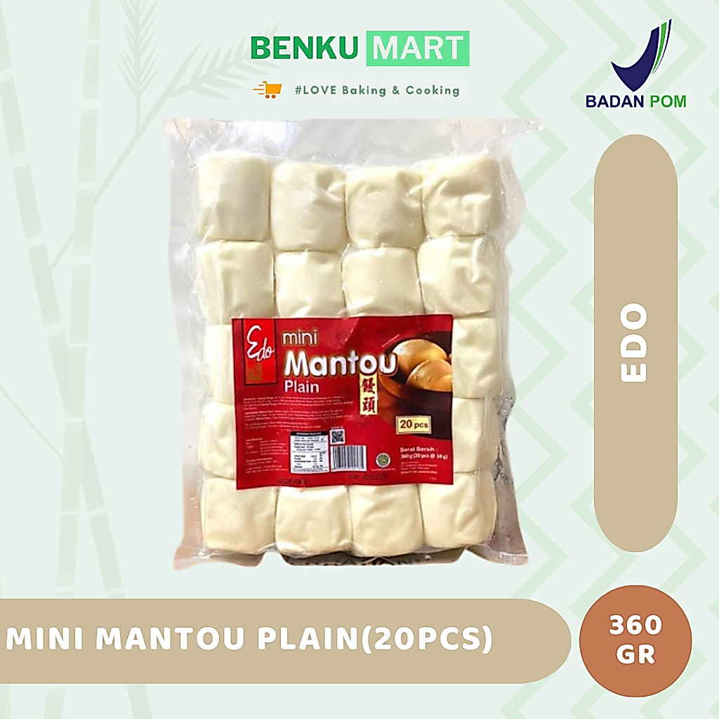 Mantau Edo Mini plain frozen isi 20 | Edo Mini Mantau Plain 360 gr