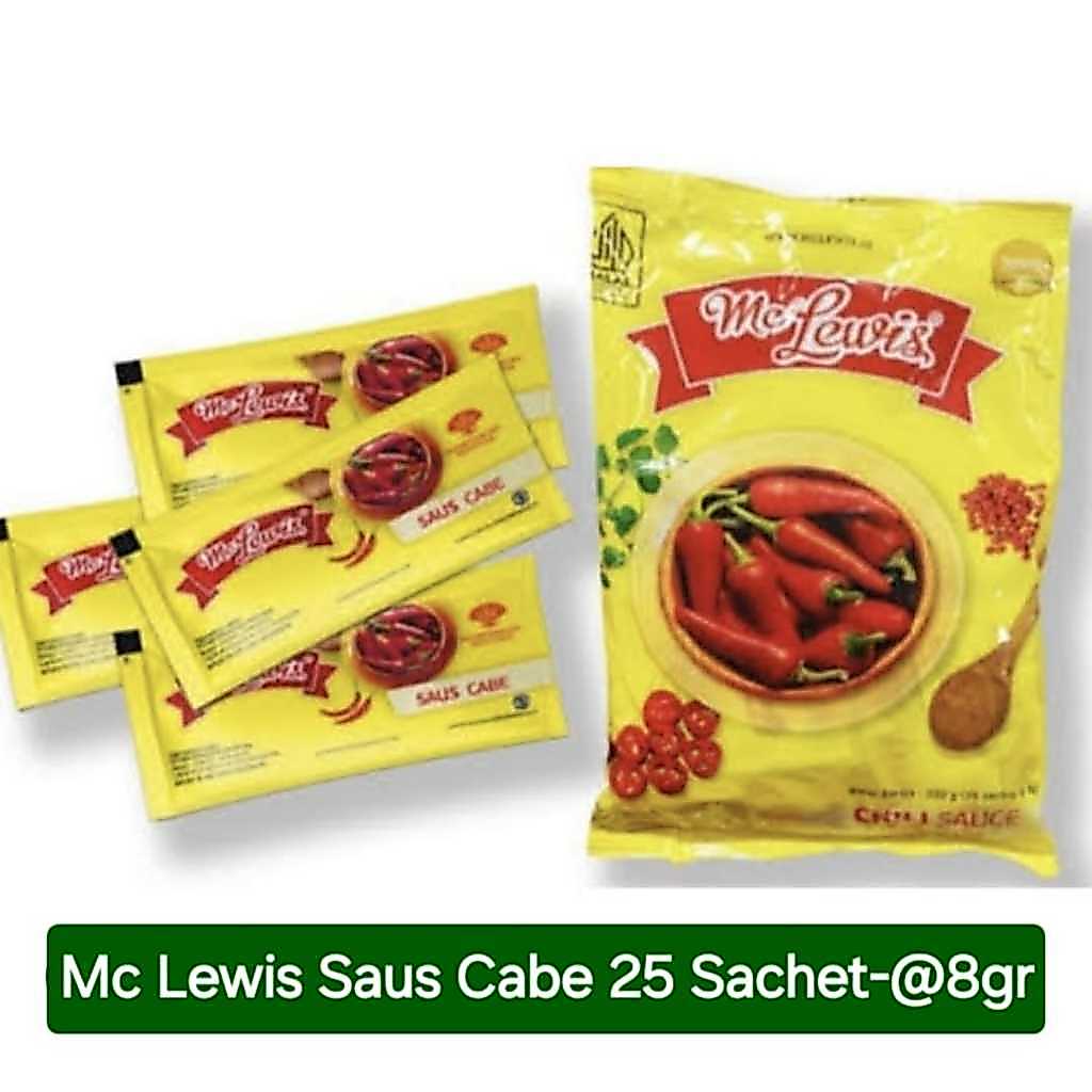 MC LEWIS EXTRA HOT CHILI SAUCE SACHET - 25x8GR