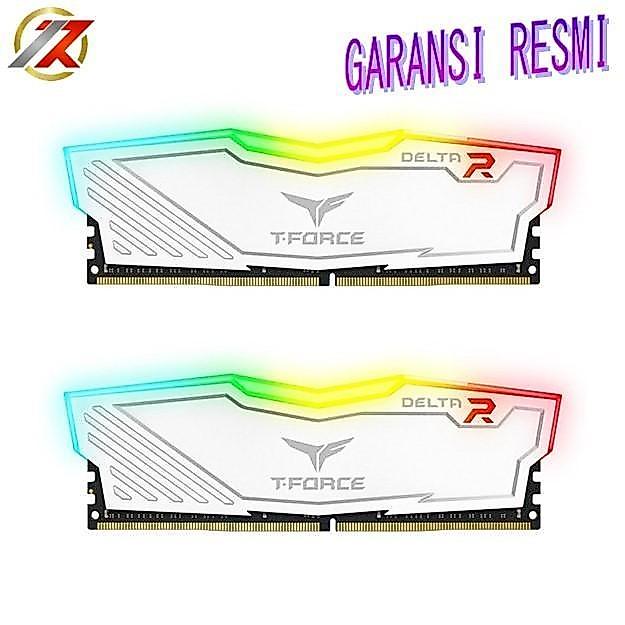 TEAM T-Force DELTA RGB 16GB (2x8G) DDR4 kit 3600MHz - WHITE Memory RAM