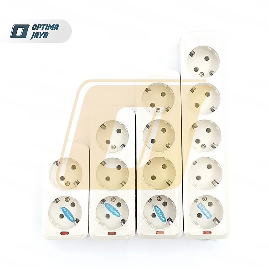 Stop Kontak Arde LED Tanpa Kabel White Series LINUX