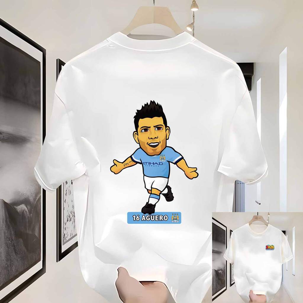 * COD * Kaos Oblong Putih Unisex Depan Logo Mini 2026 Belakang Ilustrasi Sketsa Sneijder Seragam Ora