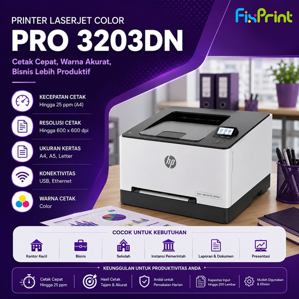 FixPrint Printer HP Laserjet Pro 4003dn Monochrome Duplex Pengganti M404dn Print Only Laserjet Pro 3