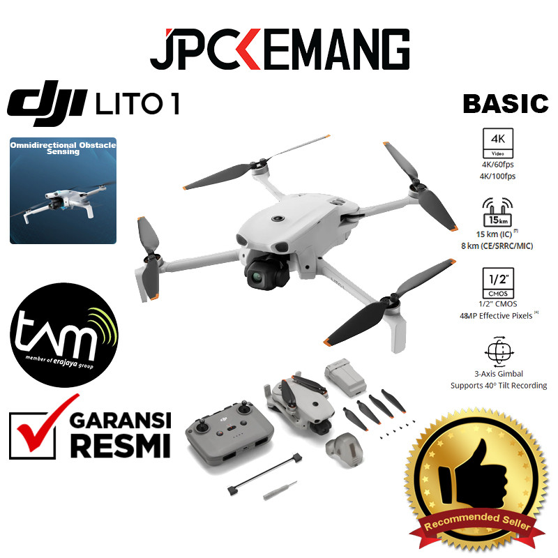 DJI LITO 1 BASIC / FLY MORE COMBO RC-N3 Drone Camera DJI Lito 1 Kamera Drone JPC KEMANG GARANSI RESM