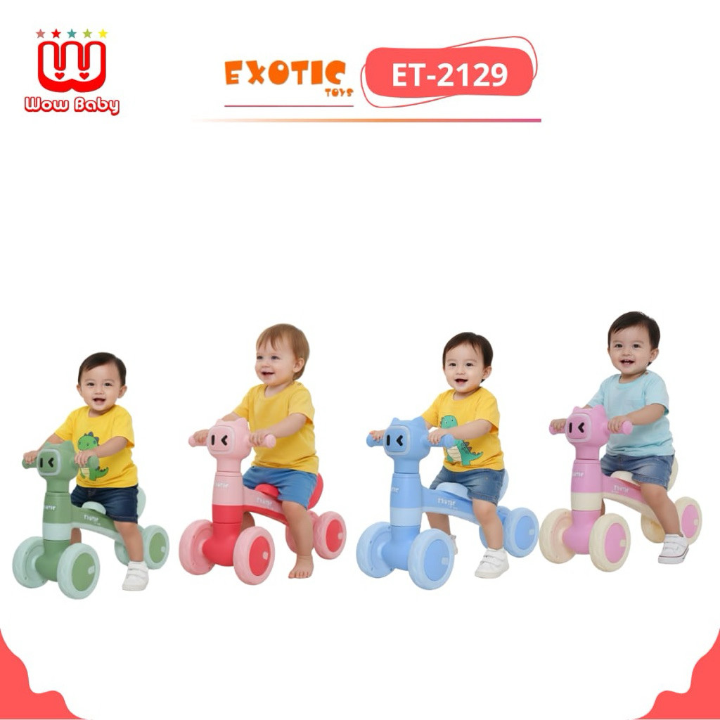 EXOTIC ET-2129 BALANCE BIKE SEPEDA ANAK KARAKTER KUCING
