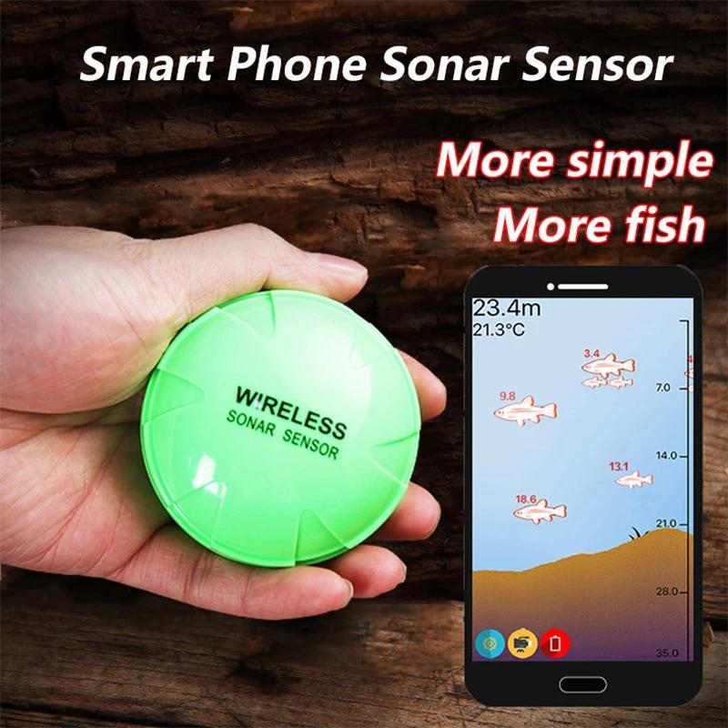 Wireless Bluetooth Smart Sonar Fish Finder 50m164ft Fish Finder Portable Outdoor Fishing Equipment F