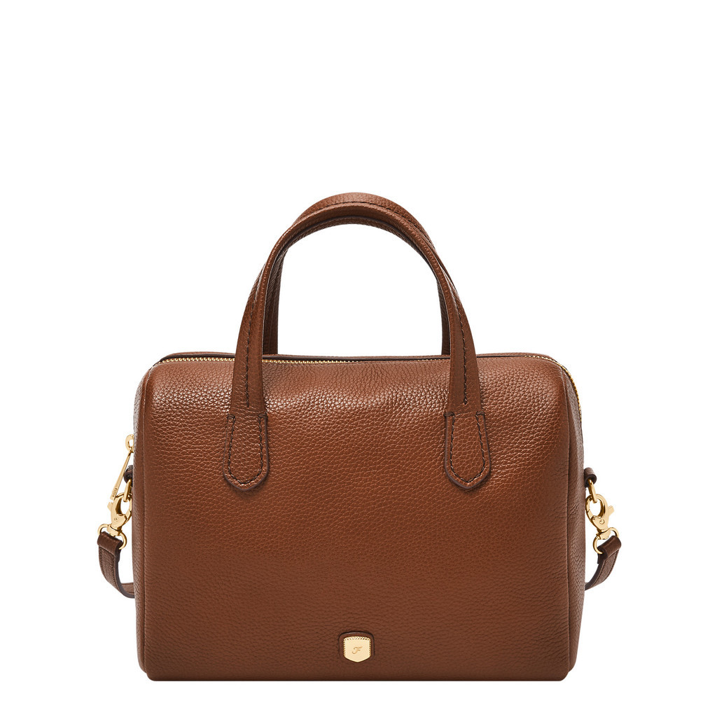 Fossil Lainey Leather Satchel Medium Brown  Tas Wanita - ZB11168-200