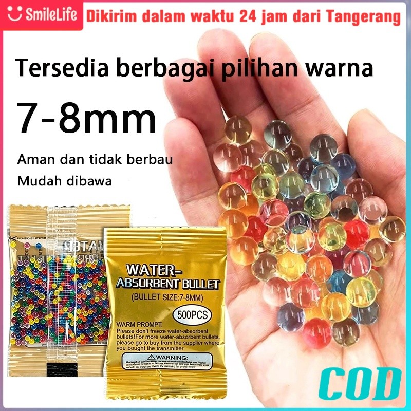 WGG bb Gel Bullet Water Gel Isi +- 500 Butir Sachet 7-8 mm Smilelife