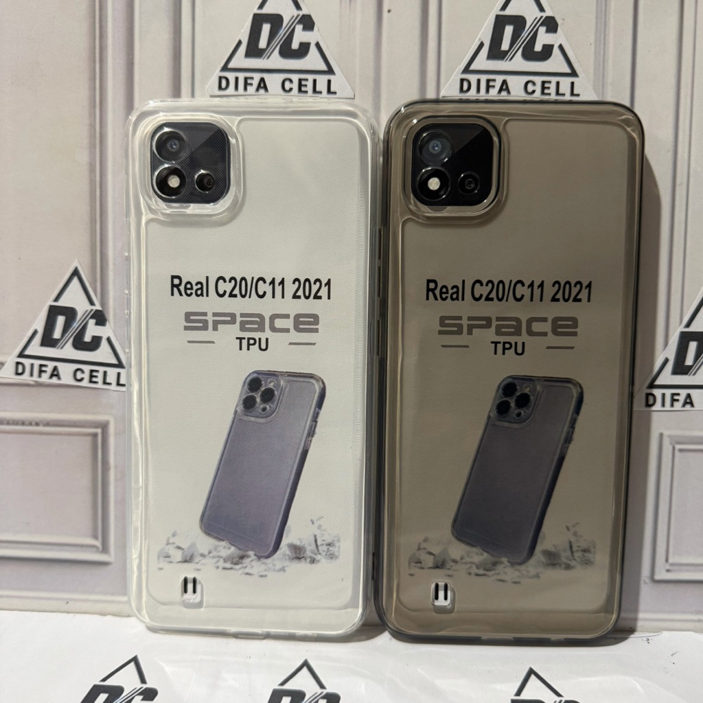 Soft Case Original Space Transparan Realme C20/C11 2021 Silikon+Protec Camera COD