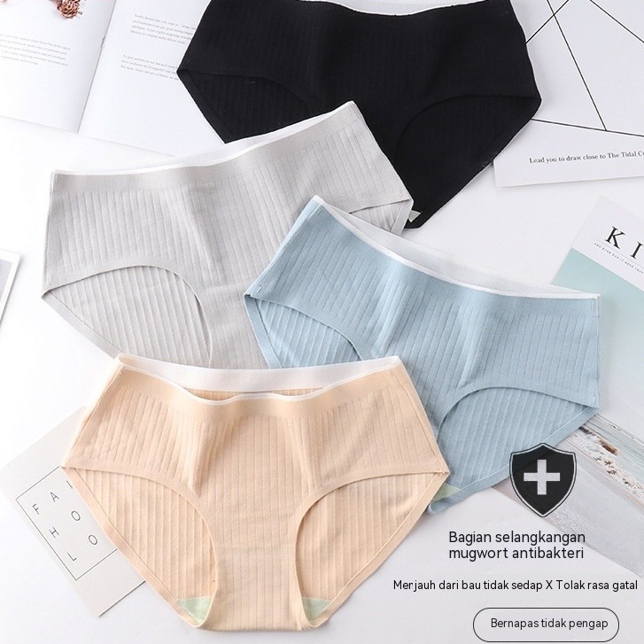 CD Wanita Katun Motif Garis – Antibakteri, Adem, Tidak Berbekas
