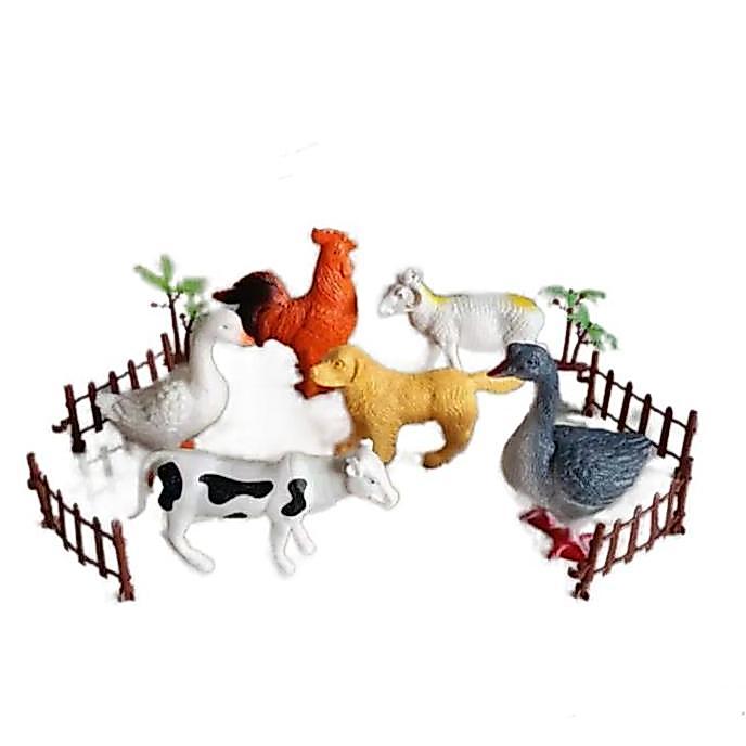 Lucu- Mainan Set Hen Ternak Besar - Binatang Unggas Fure Farm Animal