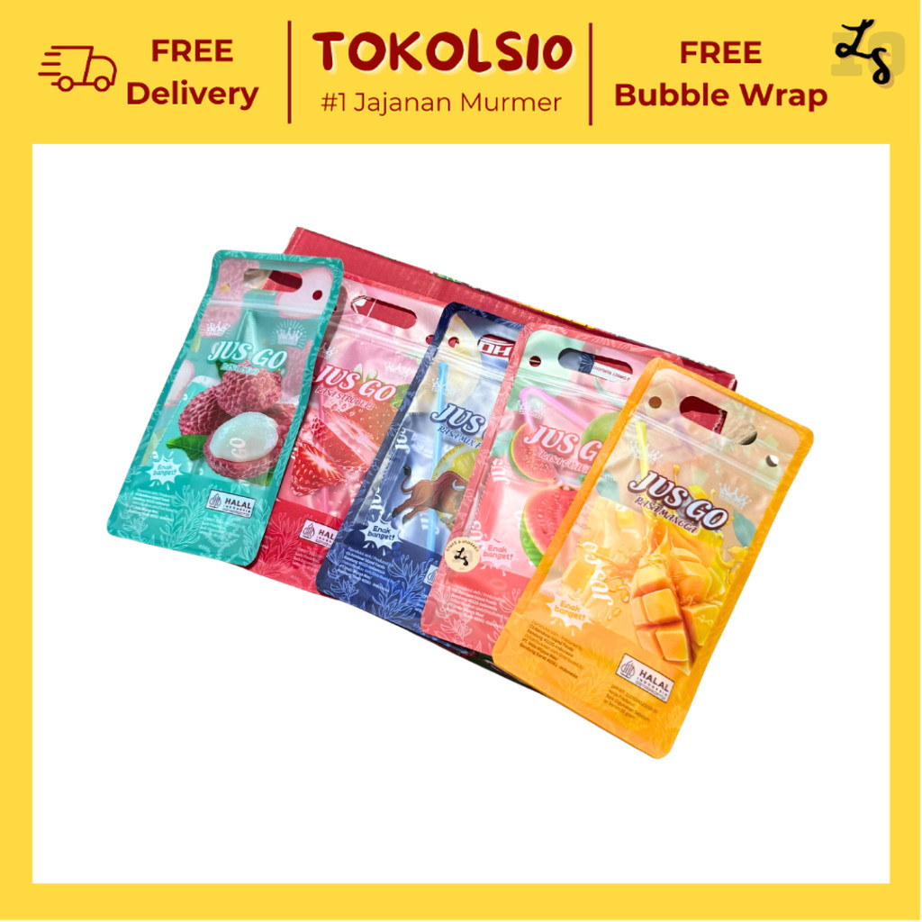 

Jus Go Minuman Sirup Rasa Mangga/Jambu/Leci/Stroberi/Mix Fruit 30gr