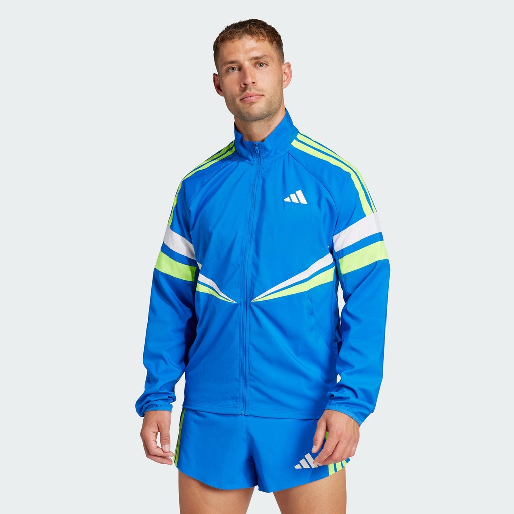 adidas Running Adizero Retro Running Jacket Men Blue JD7318