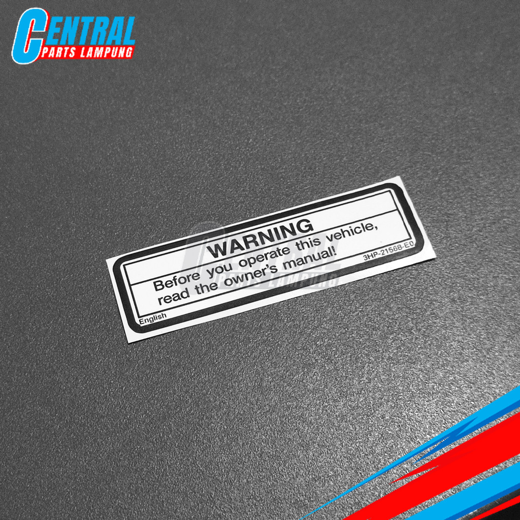 Emblem Stiker Warning Motor Yamaha Rx King Rxk Rxs F1zr Xsr XJ900P - Sticker Motor