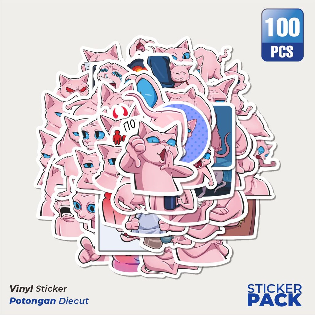 

Stiker Vinyl Stiker Kartun Funny Ramzez Waterproof Aesthetic- Untuk Laptop, Motor, dan Helm - Paper Stationery Pack