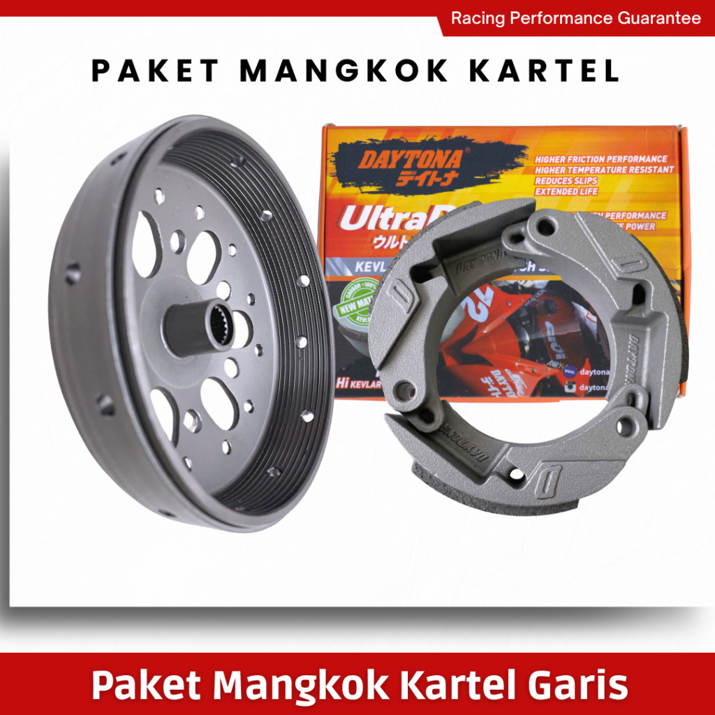 Mangkok Ganda NLR Kartel Garis Kampas Daytona Racing Beat FI eSP Genio Vario 125 Scoopy Spacy Karbu