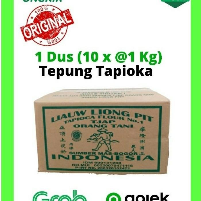 

Tepung Tapioka Liauw Liong Pit cap orang tani / sagu tani(10x1kg)