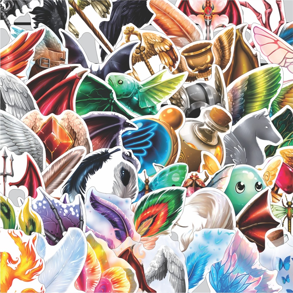 

Stiker Cutting Pack Stiker Sayap - Sayap Burung Isi 100Pcs Series Aesthetic Lucu Keren Untuk Koper Bahan Vynil