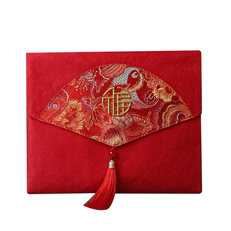 

Angpao Dompet Kain Merah imlek sangjit pernikahan uang susu ukuran Besar Jumbo