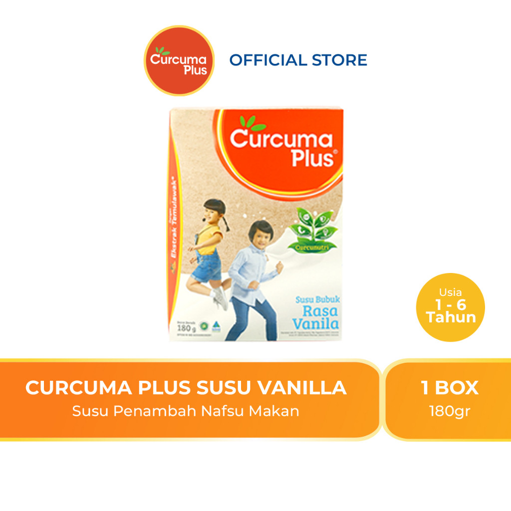 

New Curcuma Plus Susu Bubuk Memperbaiki Nafsu Makan Ekstrak Temulawak Rasa Vanilla 180grPremium