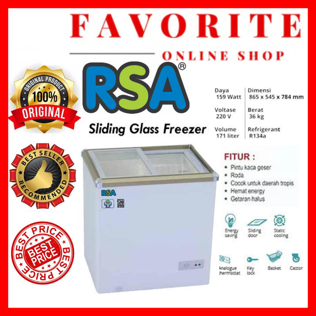 CHEST FREEZER RSA XS 110 CHEST FREEZER BOX SLIDING 100 L / RSA CHEST FREEZER SLIDING 100 LITER