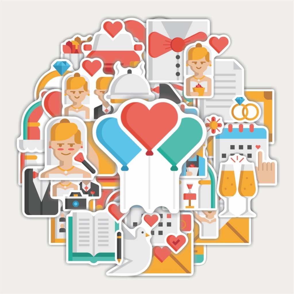 

Sticker Pack Stikeri Ikon Wedding Party [Pesta Pernikahan] | Sticker TUMBLR | Stiker LAPTOP KOPER HELM
