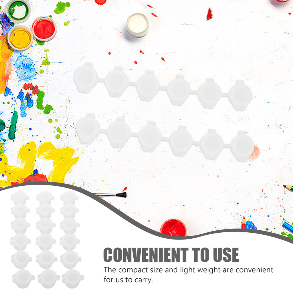 

30 Pcs Paint Cup Box Empty Pot Strip Palette Environmentally Friendly Containers Storage Pe Strips for Classrooms Paintings