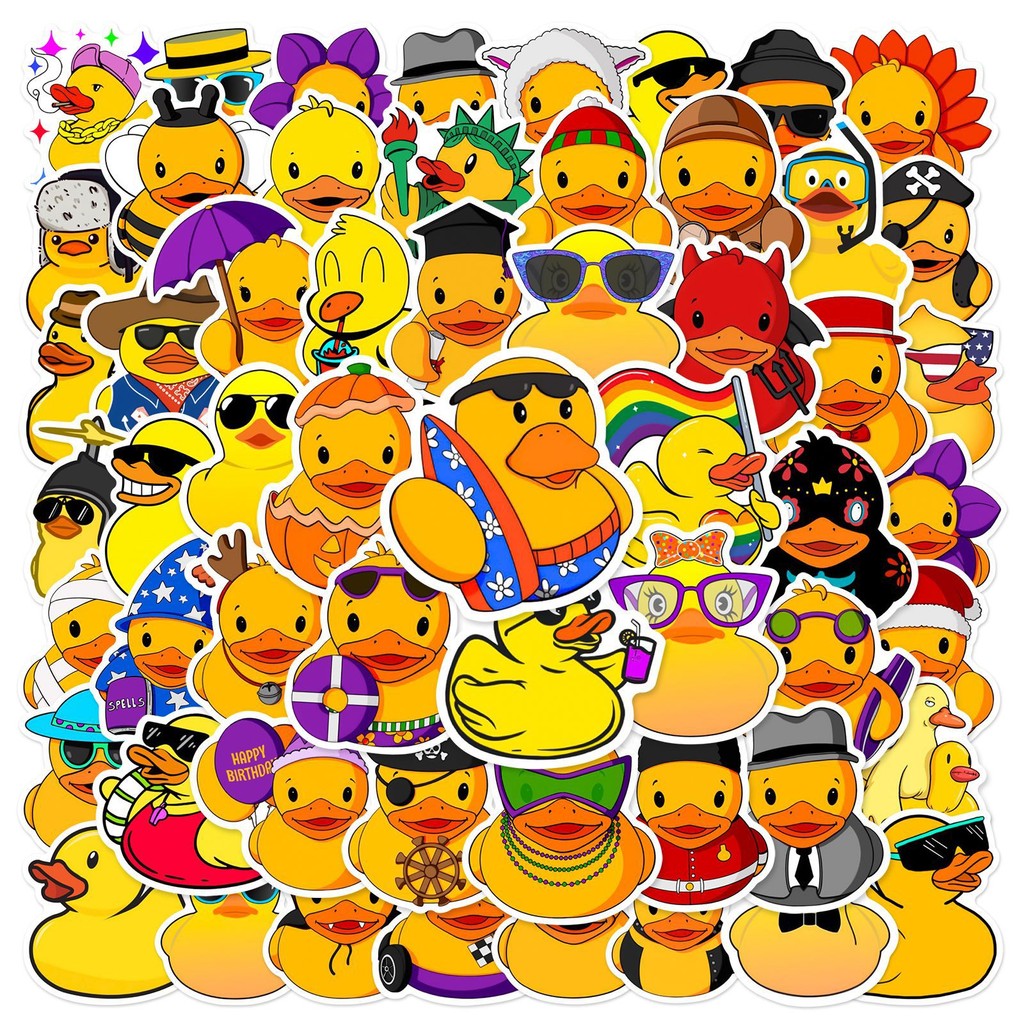 

10/25/50pcs Lovely Duck Cartoon Graffiti Stickers for DIY Scrapbook Stationery Water Bottle Phone Laptop Guitar Decal