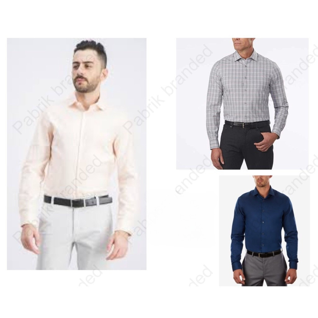 pabrik branded slim classic tall fit Dress Shirt p7 kemeja kerja lengan panjang non iron long sleeve