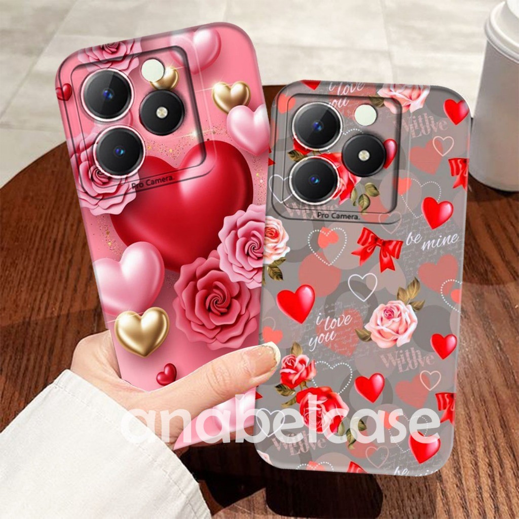 Softcase REALME C63 C51S C65 C67 C61 C35 C31 C33 C21 C21Y C25Y C30 TERBARU Motif Valentine Lovely Cu