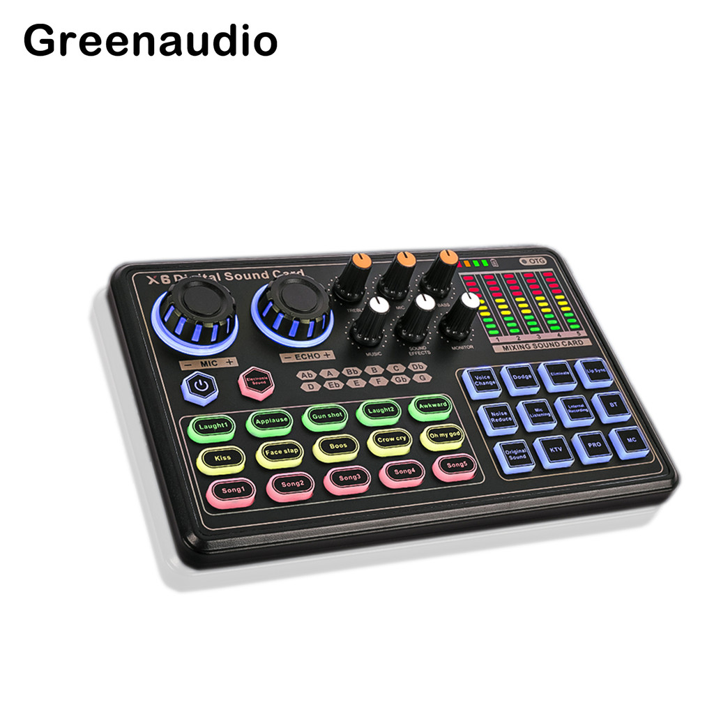 GAX-X6 Live sound card mobile phone live computer USB external sound card network k song anchor soun