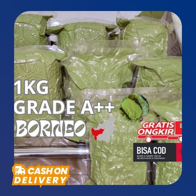 

kraton Premium Super Green keratonn Kalbar Green Asli Hulu Keratuhm Powder A+++(S+) 1kg