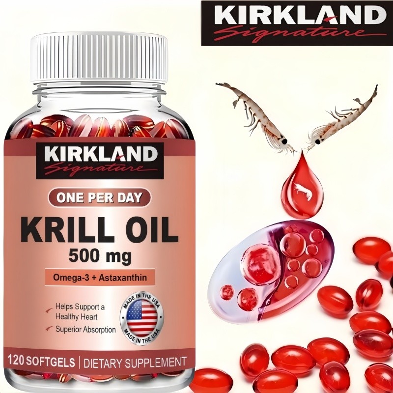 ORIGINAL Antarctic Krill Oil helps regulate blood lipids and maintain heart health 120pcs Krill Oil