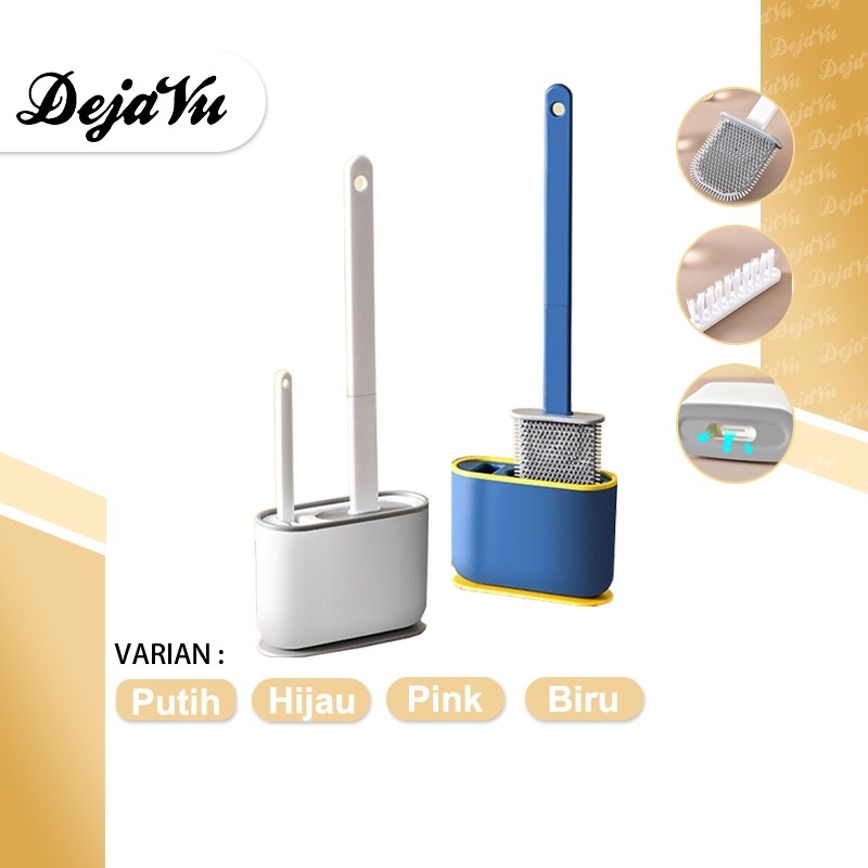 Dejavu Sikat Toilet Silikon 3 in 1 Sikat Fleksibel WC Sikat Pembersih Kamar Mandi Silicone HRD316