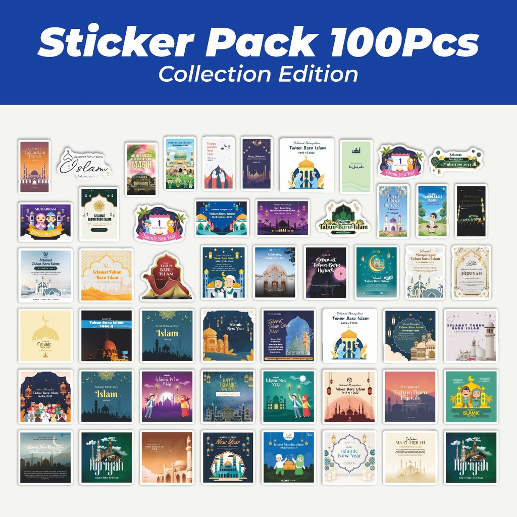 

Hot Stiker Tema Tahun Baru Hijriah Lucu Anti Air Stikers Berperekat Waterproof Sticker Decal Buat Motor Helm Buku Journal Koper Casing HP Laptop Botol Minum