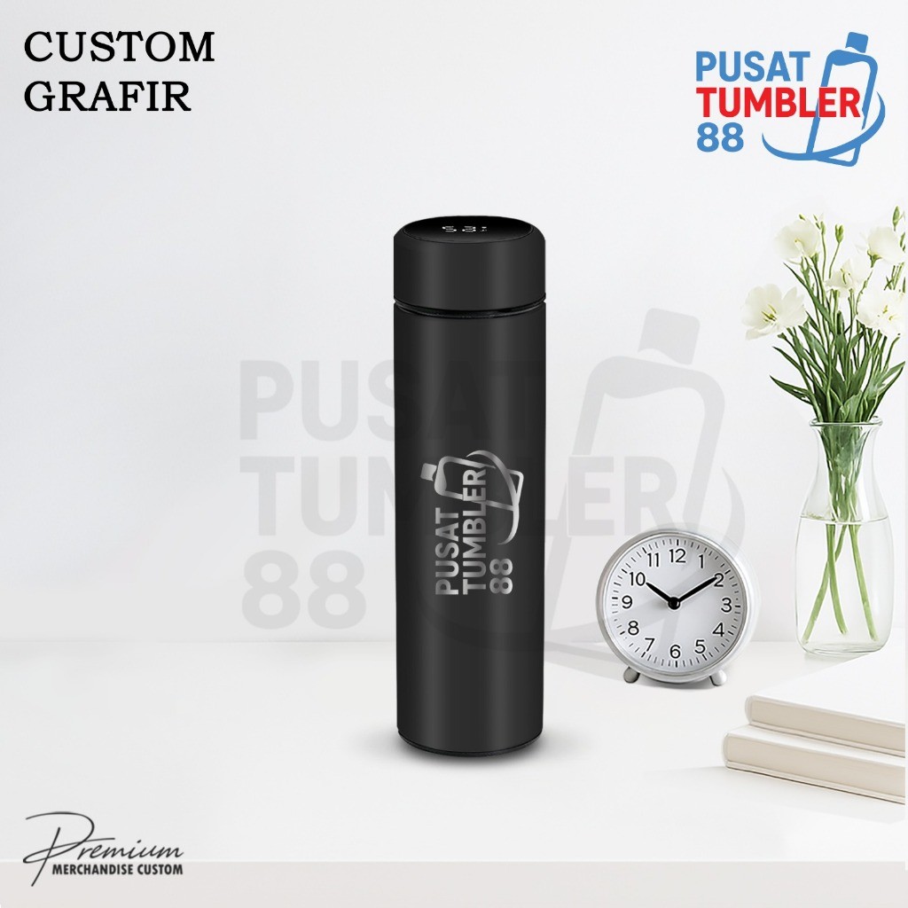 TERLARIS Custom Grafir Laser Tumbler LED Suhu botol minum stainless Custom Grafir Laser Souvenir gro