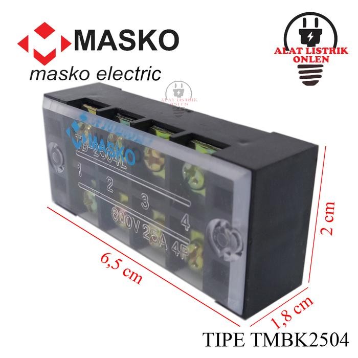 TERMINAL BLOK MASKO / TERMINAL BLOK KRUSTINE / SAMBUNGAN KABEL - TMBK2504 Termurah