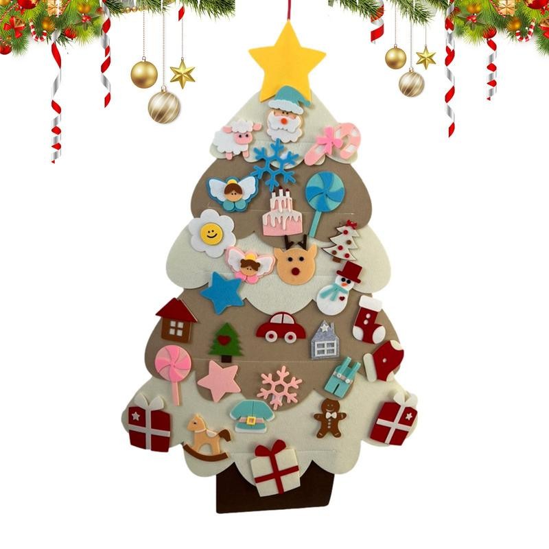

Felt Christmas Tree Crafts Felt Tree Crafting Material With String Light Felt Winter Festival Theme Tree Crafting Material