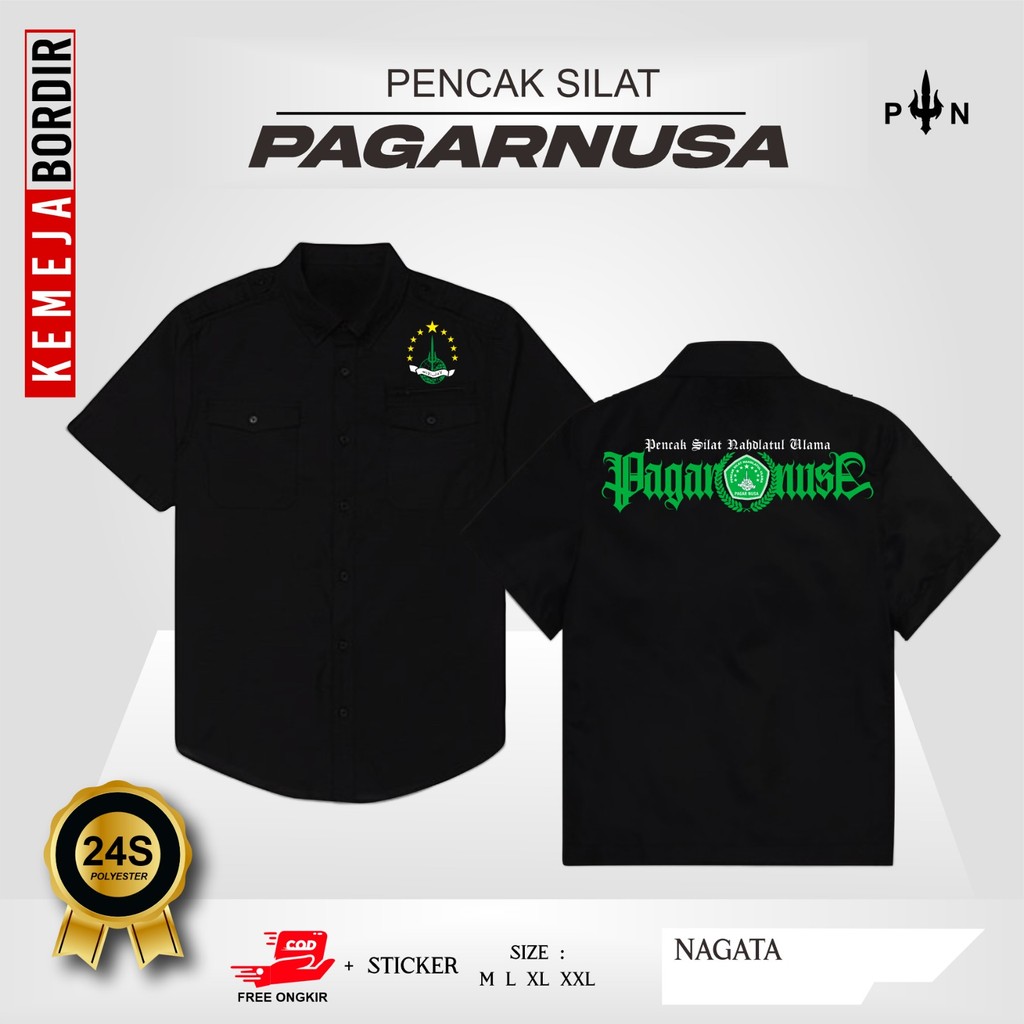 Kemeja PDL Bordir Lengan Panjang Pendek Pencak Silat Nahdlatul Ulama Pagar Nusa By Gallery Atribut