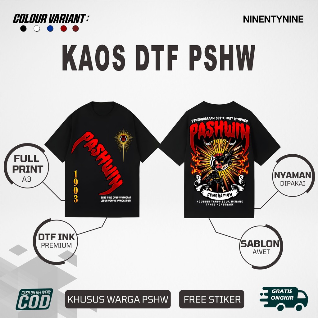 KAOS PSHW NGULURUK TANPO BOLO MENANG TANPO NGASORAKE -  KAOS PSHW TERBARU - KAOS SH WINONGO - KAOS P