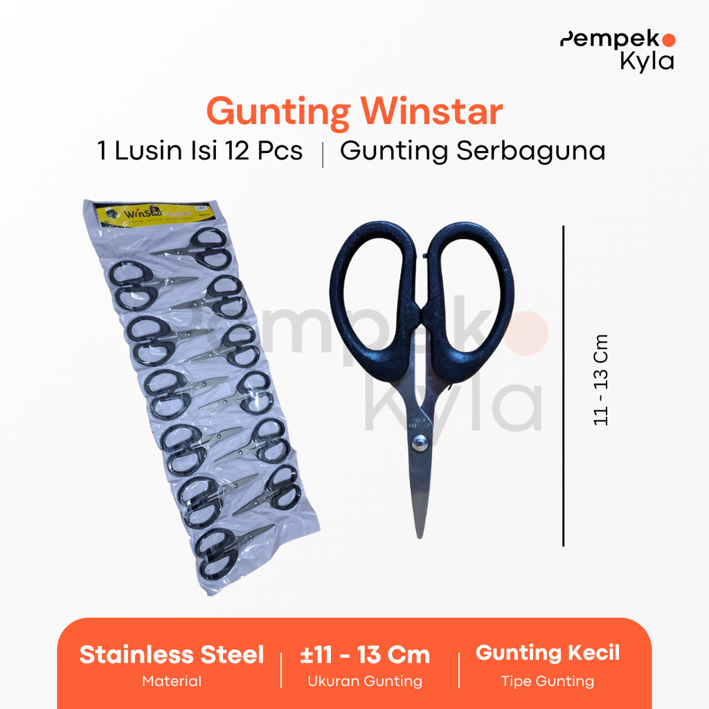 

Gunting Kecil Serbaguna Winstar 1 lusin (isi 12 pcs)