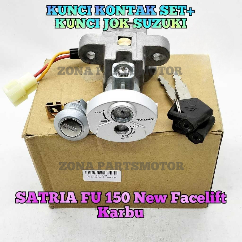 Kunci Kontak Set + Kunci Jok  Motor Suzuki  SATRIA FU 150 NEW KARBU, SATRIA FU 150 FACELIFT