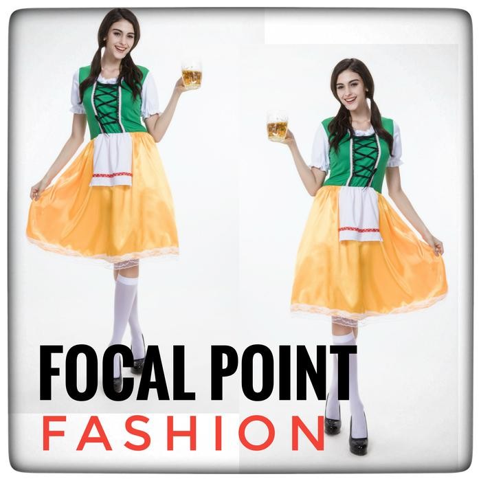 "TNKSYU" -  DISKON kostum Jerman Bavarian tradisional dress dirndl Oktoberfest Costume - XS Hallowee