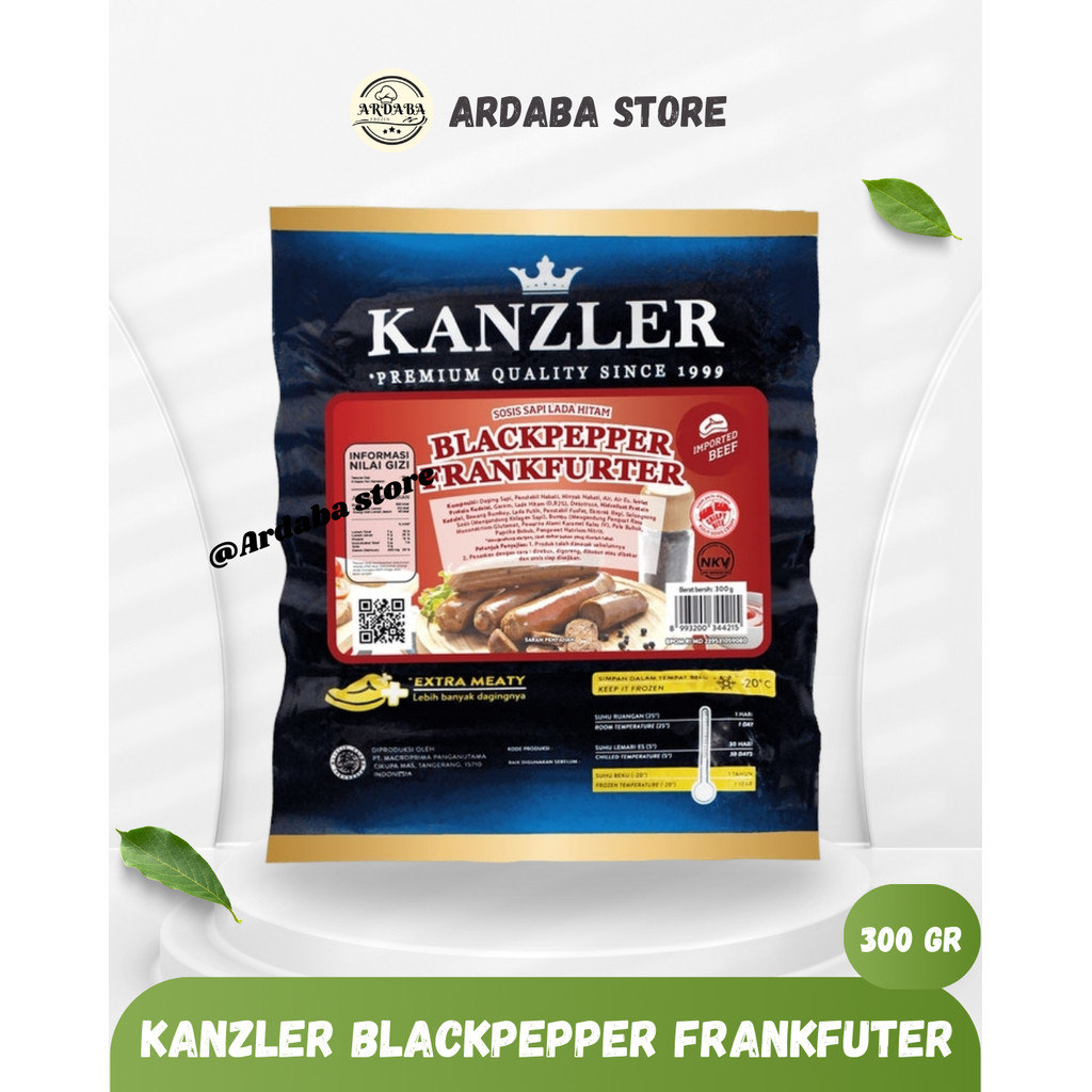 

Kanzler Sosis Black Papper Frank 300 Gram - ARDABA STORE